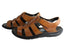 Savelli Kain Mens Leather Comfortable Cushioned Sandals Made In Brazil