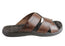 Pegada Belmain Mens Leather Cushioned Slide Sandals Made In Brazil