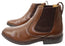 Savelli Liam Mens Comfort Leather Chelsea Dress Boots Made In Brazil