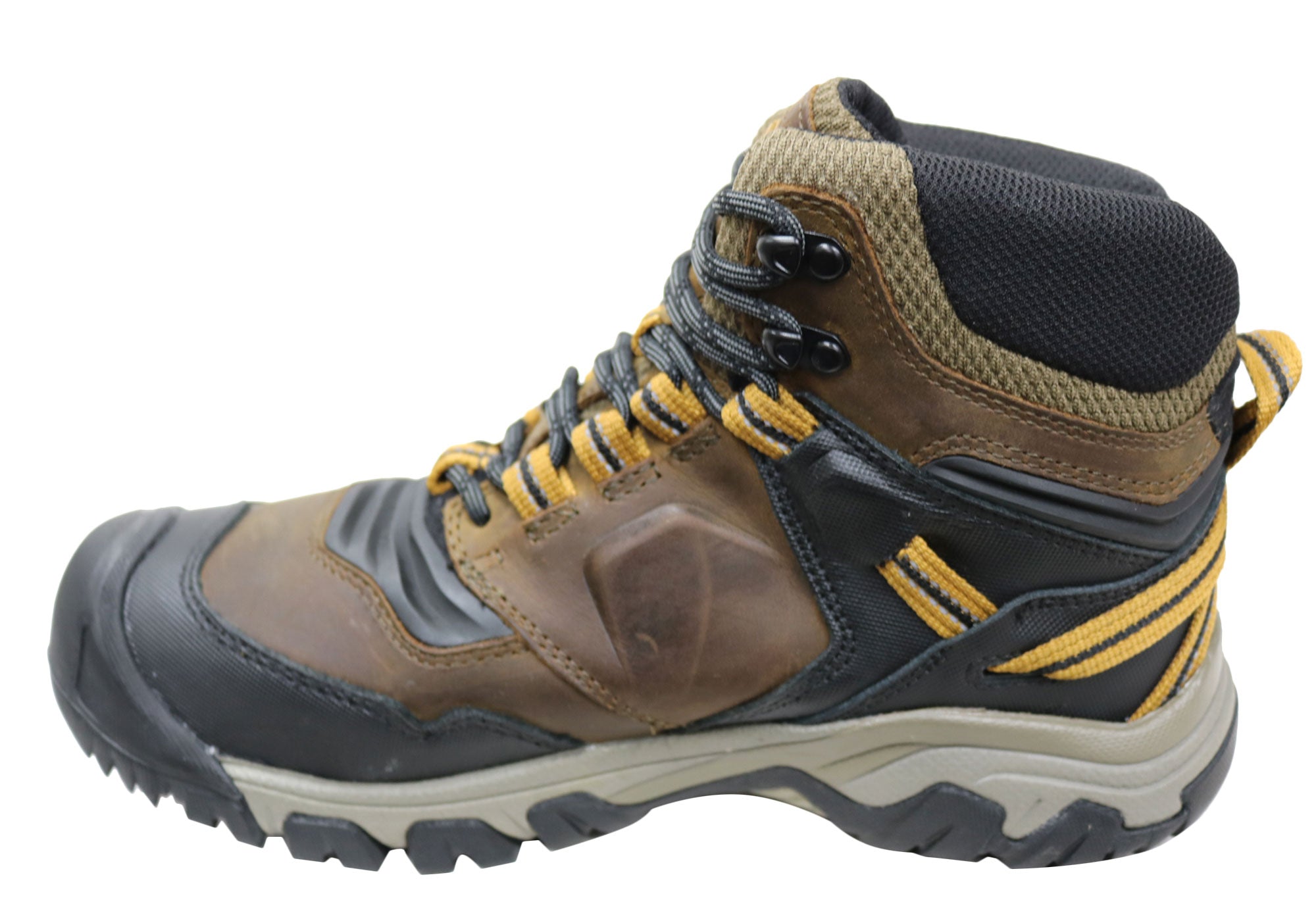 Keen Mens Ridge Flex Mid Waterproof Comfortable Leather Hiking Boots