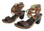 Andacco Nina Womens Leather Comfort Mid Heel Sandals Made In Brazil