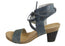 Andacco Nina Womens Leather Comfort Mid Heel Sandals Made In Brazil