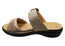 Revere Calais Womens Wide Width Leather Comfortable Slides Sandals