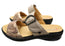 Revere Calais Womens Wide Width Leather Comfortable Slides Sandals