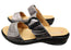 Revere Calais Womens Wide Width Leather Comfortable Slides Sandals