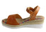 Lola Canales Regina Womens Comfort Leather Wedge Sandals Made In Spain