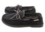 Dearfoams Mens Toby Microsuede Moccasin With Whipstitch & Tie Slippers