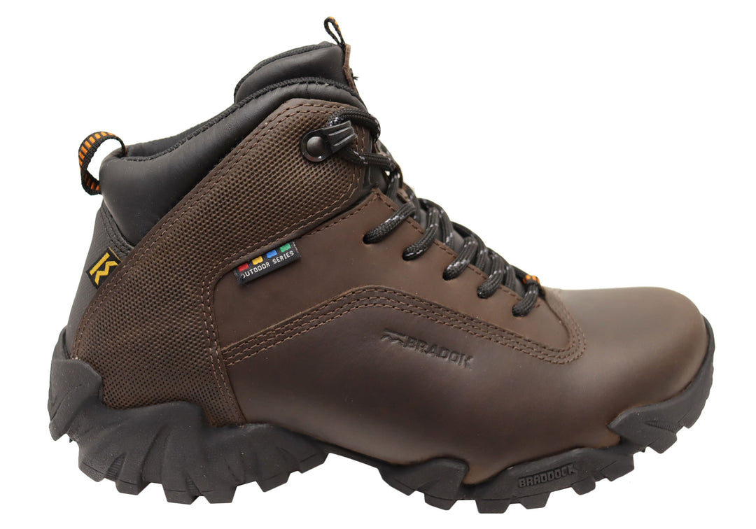 Bradok Krakatoa Mid Mens Leather Hiking Boots – Brand House Direct