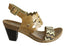 Andacco Moonshine Womens Leather Comfy Mid Heel Sandals Made In Brazil