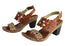 Andacco Moonshine Womens Leather Comfy Mid Heel Sandals Made In Brazil