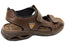 Pegada Dusty Mens Leather Adjustable Sandals Made In Brazil