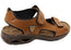 Pegada Dusty Mens Leather Adjustable Sandals Made In Brazil