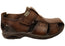 Pegada Grange Mens Leather Comfort Closed Toe Sandals Made In Brazil