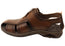 Pegada Grange Mens Leather Comfort Closed Toe Sandals Made In Brazil