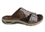 Pegada Andy Mens Leather Comfy Cushioned Slide Sandals Made In Brazil