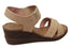 New Face Emily Womens Comfortable Leather Wedge Sandals Made In Brazil