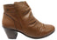 Perlatto Brooke Womens Comfortable Leather Ankle Boots Made In Brazil