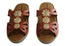 Comfortshoeco Orchid Womens Cushioned Comfort Leather Slides Sandals