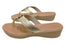 Usaflex Dorina Womens Comfort Leather Thongs Sandals Made In Brazil