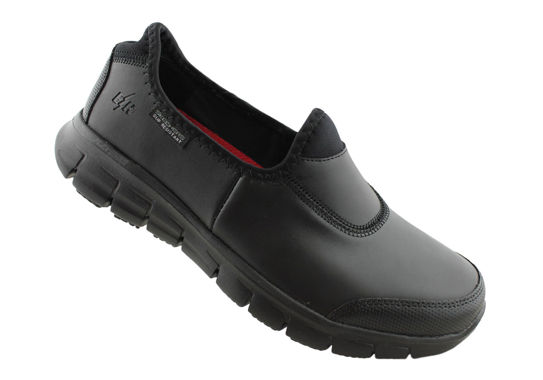 Skechers Womens Sure Track Leather Work Shoes – Brand House Direct