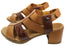 Opananken Chantel Womens Comfortable Leather Mid Heel Sandals