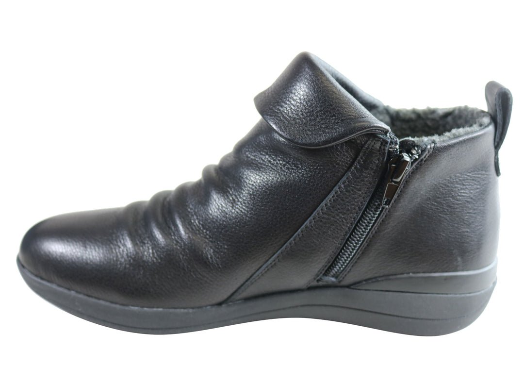 Homyped Glee Womens Leather Comfort Ankle Boots – Brand House Direct