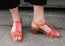 Orizonte Candi Womens European Leather Mid Heel Comfortable Sandals